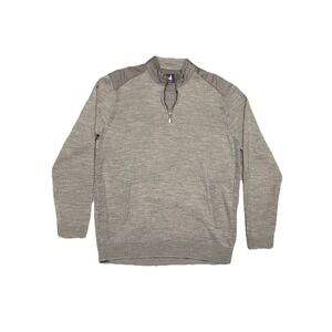 Johnnie-O Sweater Men Size Medium 1/4 Zip Outdoor Merino Wool Mock Neck Preppy